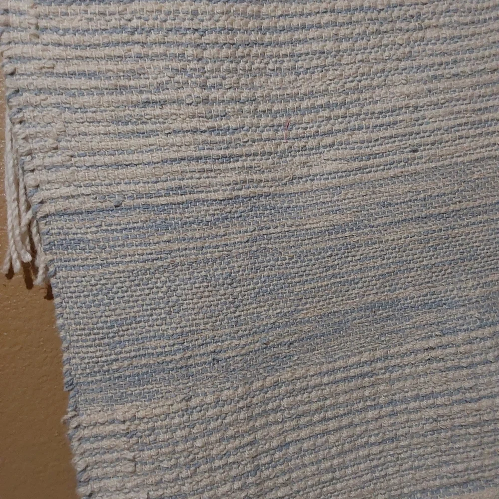 🌺 NEW Handcrafted Cream & Blue Tapestry Wall Hanging